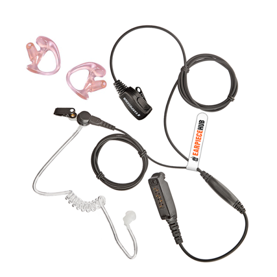Sepura Multi-pin SC20 SC21 Covert Earpiece with Earmoulds
