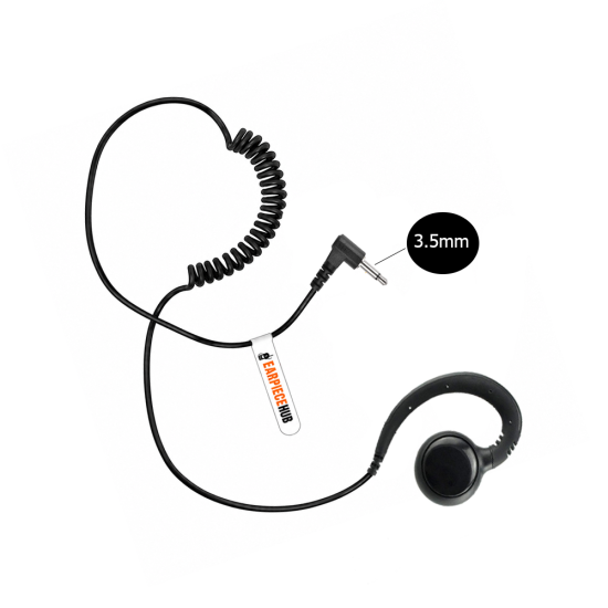 c shape listen only 3.5mm jack earpiece