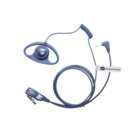 D Shape Silvercrest 1 Pin Radio Earpiece