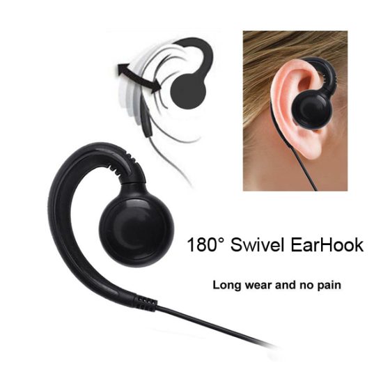 C shape Swivel Earpiece