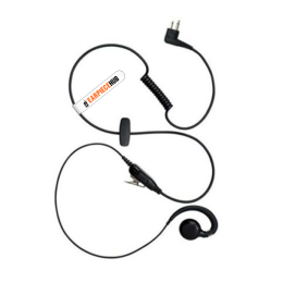 C-shape in-line PTT Motorola 2 pin Earpiece