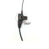 C-shape in-line PTT Motorola Earpiece
