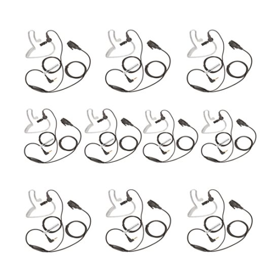 Pack of 10 Covert Motorola TLKR 1 Pin Radio Earpiece