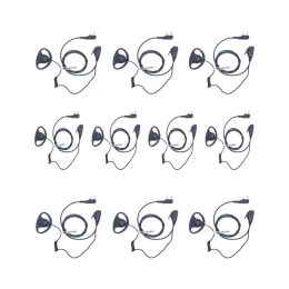 Pack of 10-D shape Baofeng 2 Pin Radio Earpiece