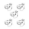 Pack of 5-G shape Kenwood Radio Earpiece