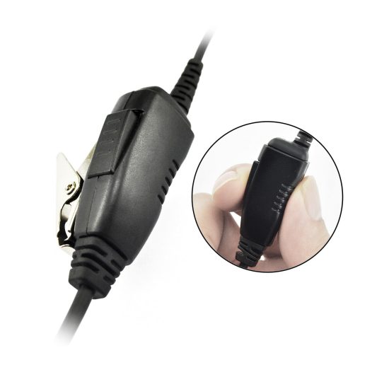 C-shape in-line PTT Motorola Earpiece