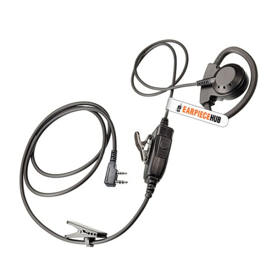 D-Ring Kenwood Radio 2 Pin Earpiece
