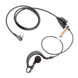 In-Line PTT G Shape Kenwood Radio 2 Pin Earpiece