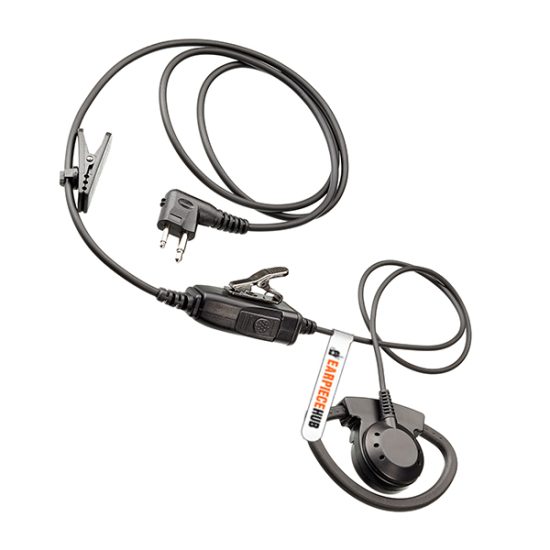 Motorola 2 pin D shape in-line PTT Earpiece