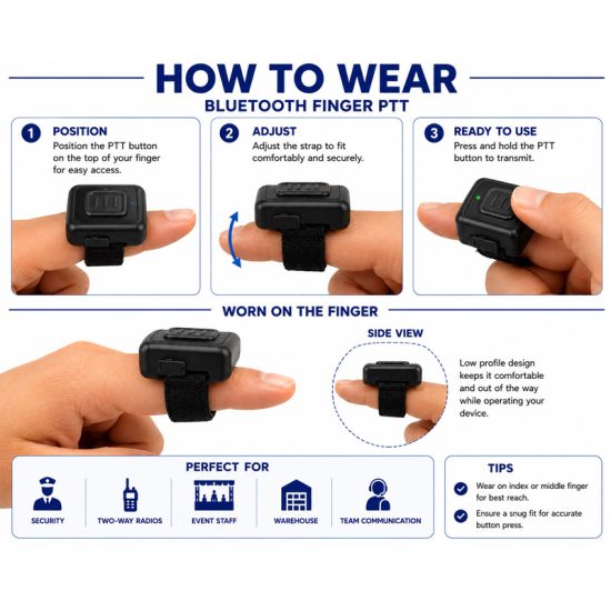 Bluetooth Finger PTT