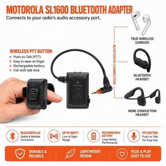 Bluetooth for Motorola TLK100 SL1M SL1K SL300 SL1600 radios