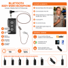 Tubeless Earpiece Bluetooth Lapel Mic with PTT