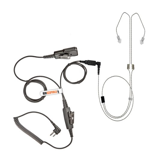 Tubeless Dual Ear Professional Earpiece for Motorola CP040