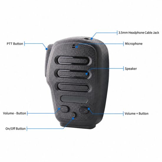 Bluetooth Speaker Mic with Adapter For Motorola R7