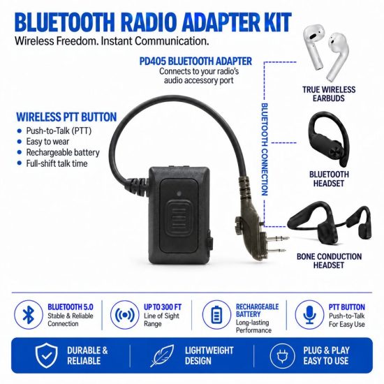 Bluetooth for Hytera PD405 TC505 TC600 TC700 radios
