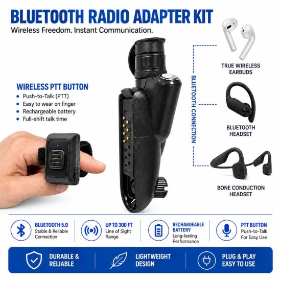 Bluetooth adapter fits Motorola GP320 GP328 GP329 GP338 GP339 GP340 Radios