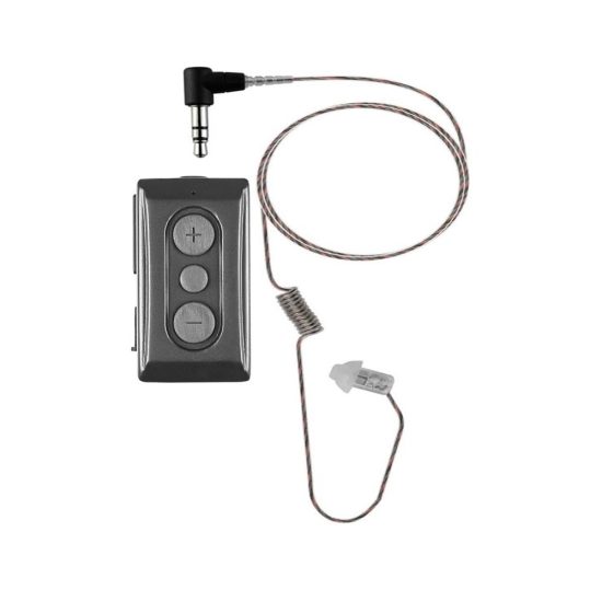Bluetooth Lapel PTT Microphone with a Tubeless Earpiece