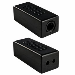 Adaptor block for acoustic tube earpiece